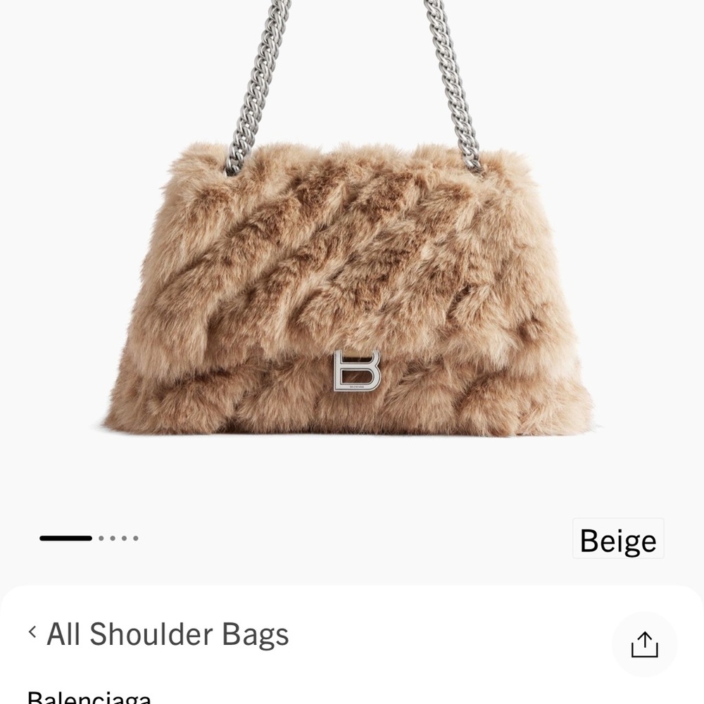 Balenciaga Crush Chain Faux Fur Bag - Picture 11 of 12
